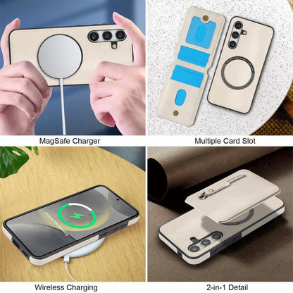 Zipper Wallet Split MagSafe Leather Back Phone Case