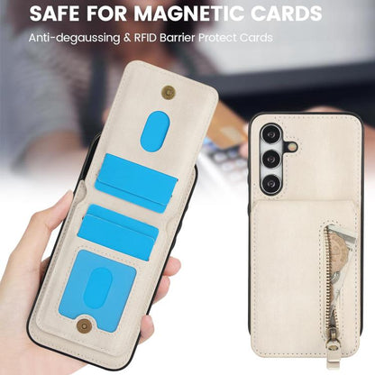 Zipper Wallet Split MagSafe Leather Back Phone Case