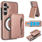 Zipper Wallet Split MagSafe Leather Back Phone Case