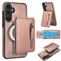 Zipper Wallet Split MagSafe Leather Back Phone Case