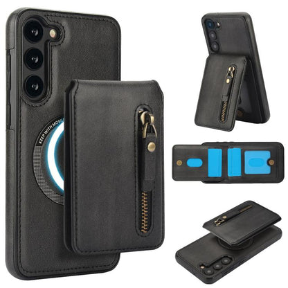 Zipper Wallet Split MagSafe Leather Back Phone Case