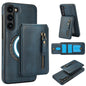 Zipper Wallet Split MagSafe Leather Back Phone Case