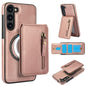 Zipper Wallet Split MagSafe Leather Back Phone Case
