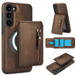 Zipper Wallet Split MagSafe Leather Back Phone Case