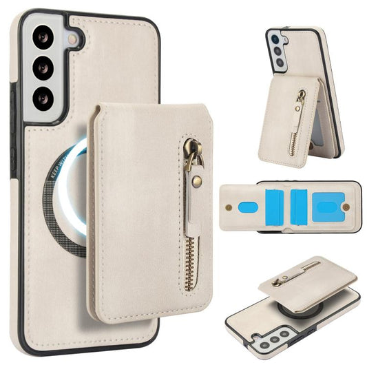 Zipper Wallet Split MagSafe Leather Back Phone Case