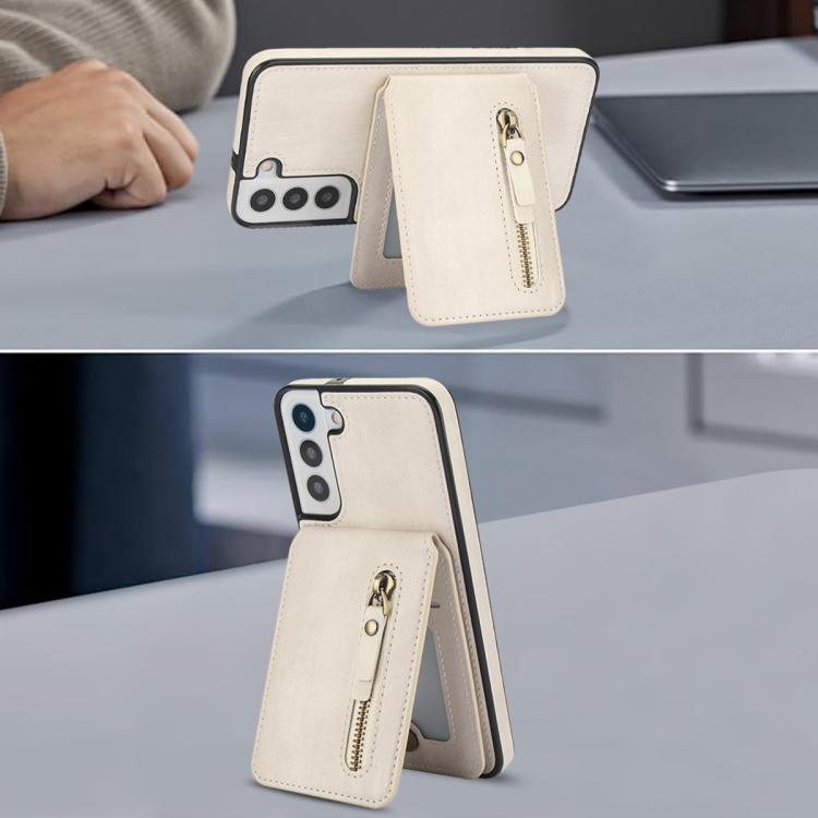 Zipper Wallet Split MagSafe Leather Back Phone Case