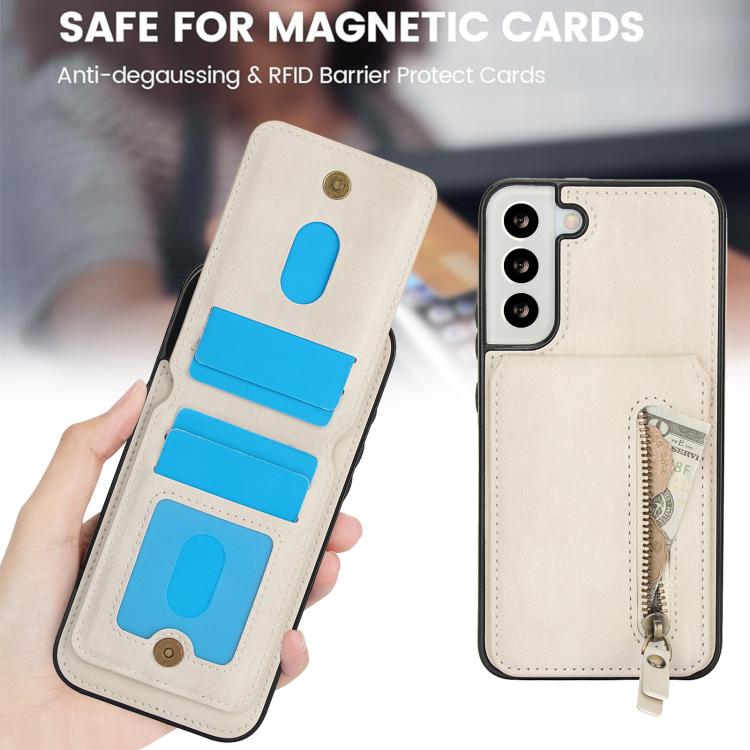 Zipper Wallet Split MagSafe Leather Back Phone Case