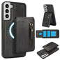 Zipper Wallet Split MagSafe Leather Back Phone Case