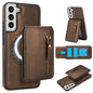 Zipper Wallet Split MagSafe Leather Back Phone Case
