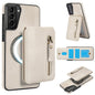 Zipper Wallet Split MagSafe Leather Back Phone Case