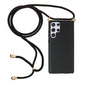 Wheat Straw Material Hybrid TPU Phone Case with Lanyard, For Samsung Galaxy S25 5G, For Samsung Galaxy S25+ 5G, For Samsung Galaxy S25 Ultra 5G