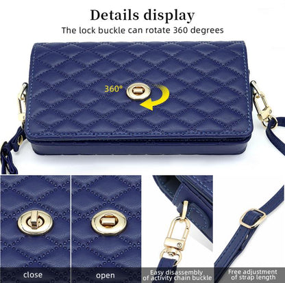 VIETAO Rhombic Texture Bag PU Fold Phone Case, For Samsung Galaxy Z Fold Series, For Samsung Galaxy Z Flip Series