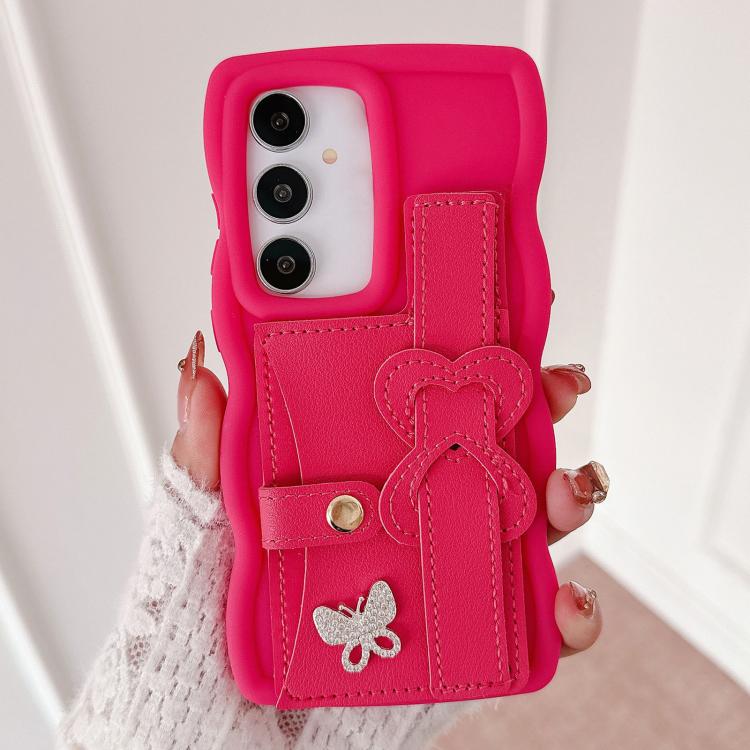 Wristband Leather Love Holder Card Bag Phone Case, For Samsung Galaxy S25 5G, For Samsung Galaxy S25+ 5G, For Samsung Galaxy S25 Ultra 5G, For Samsung Galaxy S24 FE 5G, For Samsung Galaxy S24 Ultra 5G, For Samsung Galaxy S24+ 5G, For Samsung Galaxy S24...