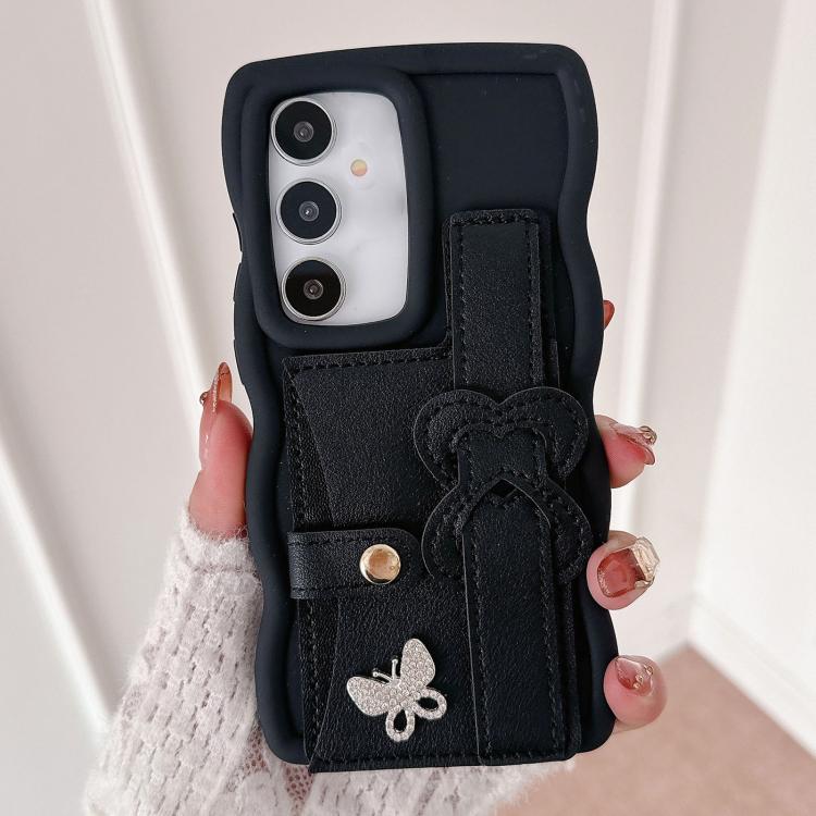 Wristband Leather Love Holder Card Bag Phone Case, For Samsung Galaxy S25 5G, For Samsung Galaxy S25+ 5G, For Samsung Galaxy S25 Ultra 5G, For Samsung Galaxy S24 FE 5G, For Samsung Galaxy S24 Ultra 5G, For Samsung Galaxy S24+ 5G, For Samsung Galaxy S24...