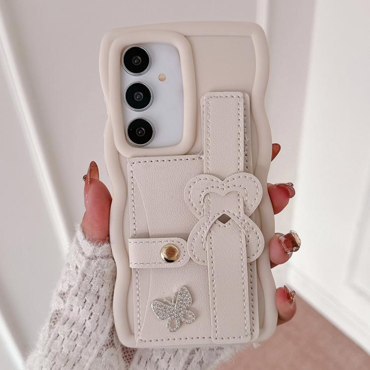 Wristband Leather Love Holder Card Bag Phone Case, For Samsung Galaxy S25 5G, For Samsung Galaxy S25+ 5G, For Samsung Galaxy S25 Ultra 5G, For Samsung Galaxy S24 FE 5G, For Samsung Galaxy S24 Ultra 5G, For Samsung Galaxy S24+ 5G, For Samsung Galaxy S24...