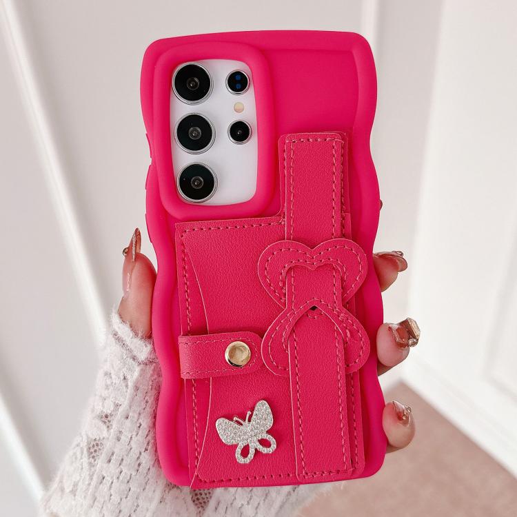 Wristband Leather Love Holder Card Bag Phone Case, For Samsung Galaxy S25 5G, For Samsung Galaxy S25+ 5G, For Samsung Galaxy S25 Ultra 5G, For Samsung Galaxy S24 FE 5G, For Samsung Galaxy S24 Ultra 5G, For Samsung Galaxy S24+ 5G, For Samsung Galaxy S24...