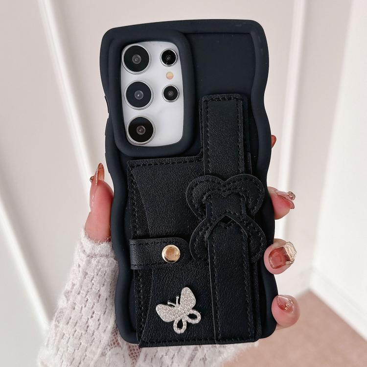 Wristband Leather Love Holder Card Bag Phone Case, For Samsung Galaxy S25 5G, For Samsung Galaxy S25+ 5G, For Samsung Galaxy S25 Ultra 5G, For Samsung Galaxy S24 FE 5G, For Samsung Galaxy S24 Ultra 5G, For Samsung Galaxy S24+ 5G, For Samsung Galaxy S24...
