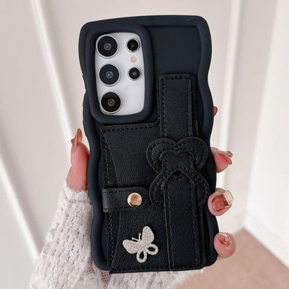 Wristband Leather Love Holder Card Bag Phone Case, For Samsung Galaxy S25 5G, For Samsung Galaxy S25+ 5G, For Samsung Galaxy S25 Ultra 5G, For Samsung Galaxy S24 FE 5G, For Samsung Galaxy S24 Ultra 5G, For Samsung Galaxy S24+ 5G, For Samsung Galaxy S24...