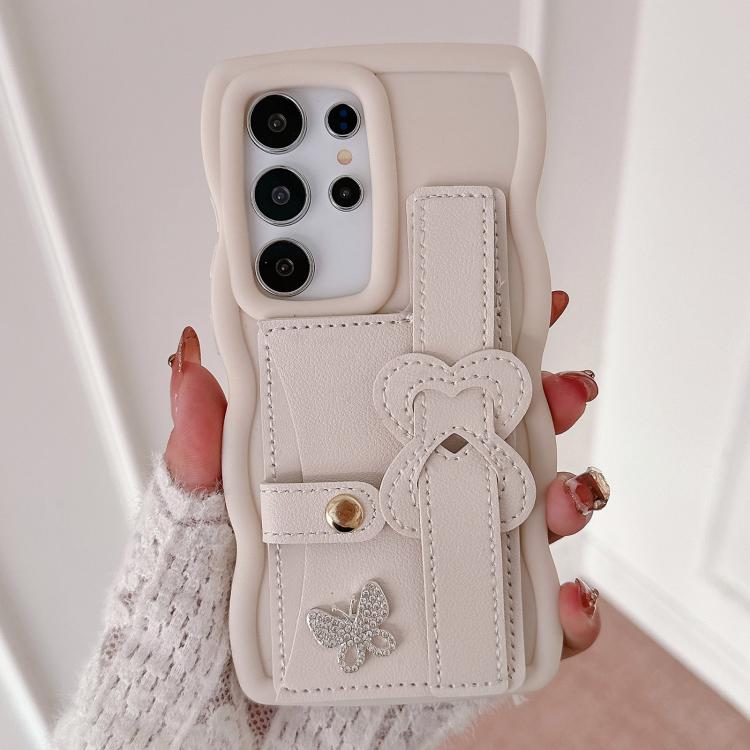 Wristband Leather Love Holder Card Bag Phone Case, For Samsung Galaxy S25 5G, For Samsung Galaxy S25+ 5G, For Samsung Galaxy S25 Ultra 5G, For Samsung Galaxy S24 FE 5G, For Samsung Galaxy S24 Ultra 5G, For Samsung Galaxy S24+ 5G, For Samsung Galaxy S24...