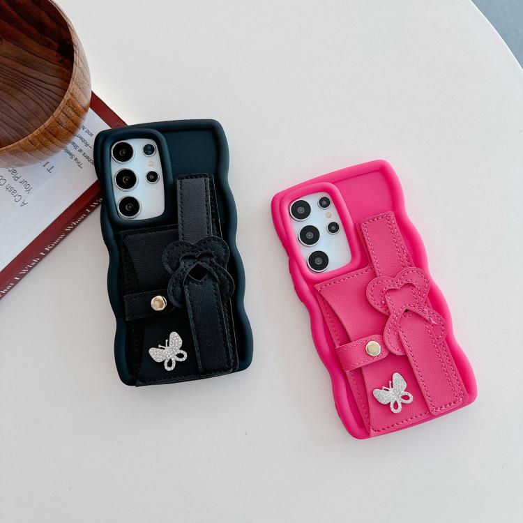 Wristband Leather Love Holder Card Bag Phone Case, For Samsung Galaxy S25 5G, For Samsung Galaxy S25+ 5G, For Samsung Galaxy S25 Ultra 5G, For Samsung Galaxy S24 FE 5G, For Samsung Galaxy S24 Ultra 5G, For Samsung Galaxy S24+ 5G, For Samsung Galaxy S24...