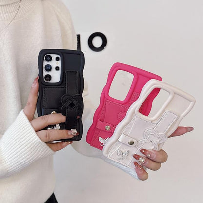 Wristband Leather Love Holder Card Bag Phone Case, For Samsung Galaxy S25 5G, For Samsung Galaxy S25+ 5G, For Samsung Galaxy S25 Ultra 5G, For Samsung Galaxy S24 FE 5G, For Samsung Galaxy S24 Ultra 5G, For Samsung Galaxy S24+ 5G, For Samsung Galaxy S24...