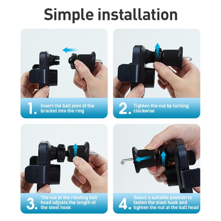 MOMAX CM26E Q Mount Smart6 15W Dual Coil Induction Wireless Fast Charging Car Holder, CM26E