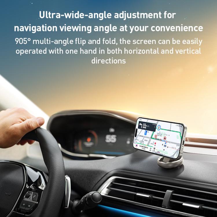MOMAX CM30 Pac Mount Universal Transparent Magnetic Rotating Car Holder, CM30 (Dark Grey), CM30 (Titanium Gold)