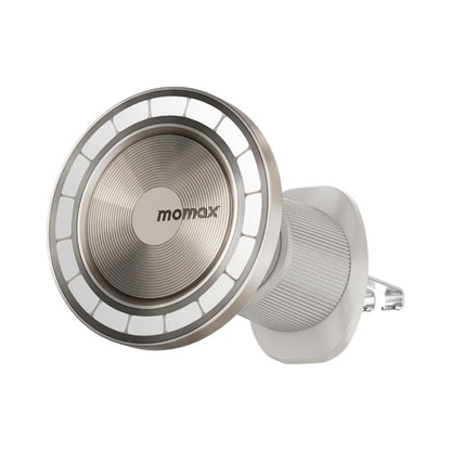 MOMAX CM35 1-Move Relaxaire Aluminum Alloy Magnetic Car Aromatherapy Holder, CM35 (Dark Grey), CM35 (Titanium Gold)