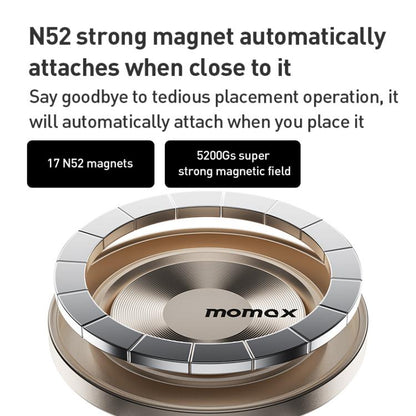 MOMAX CM35 1-Move Relaxaire Aluminum Alloy Magnetic Car Aromatherapy Holder, CM35 (Dark Grey), CM35 (Titanium Gold)