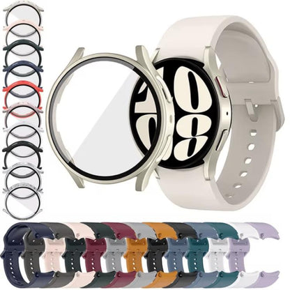 Silicone Watch Band with PC Case