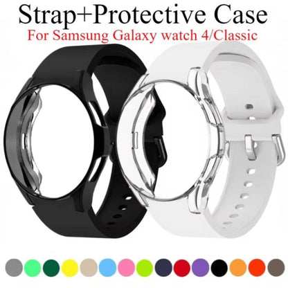 Silicone Watch Band with PC Case