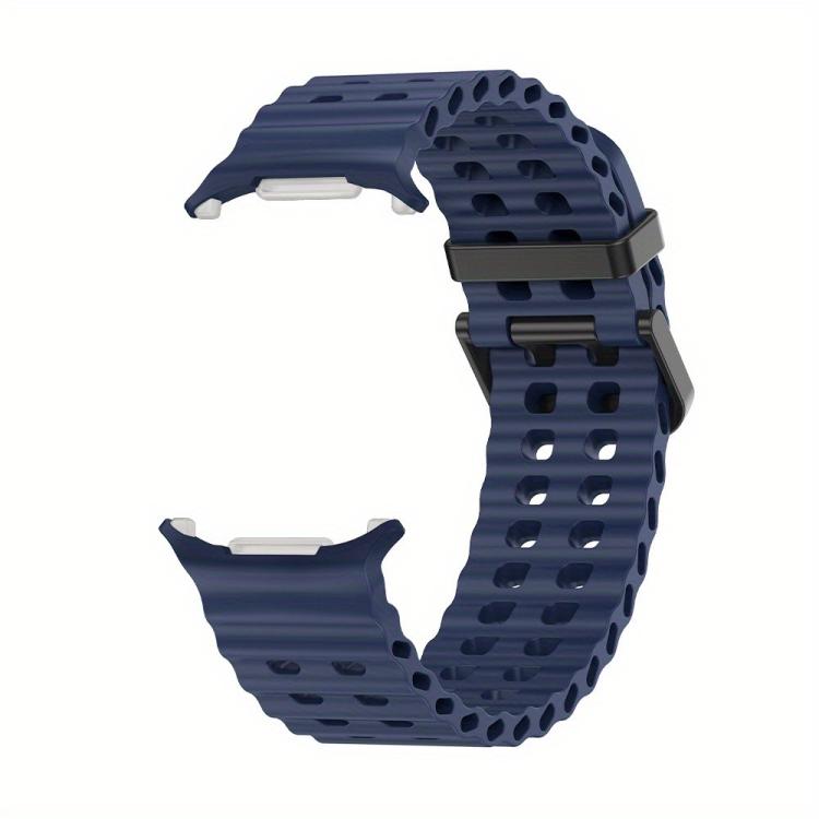 Dual-row Holes Silicone Watch Band with TPU Case