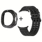 Dual-row Holes Silicone Watch Band with TPU Case