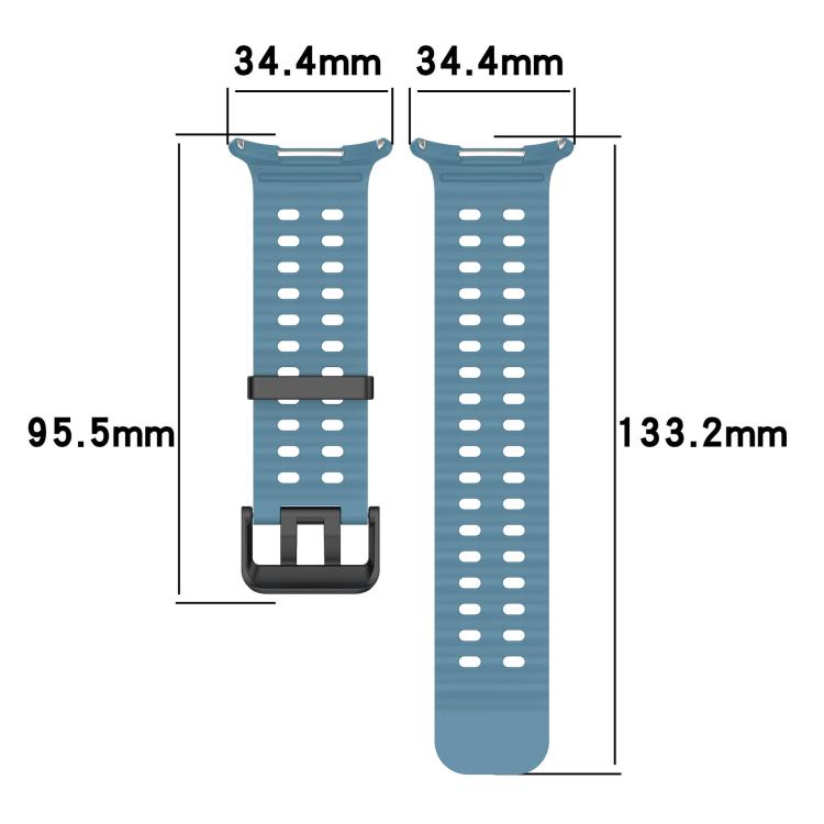 Dual-row Holes Silicone Watch Band with TPU Case