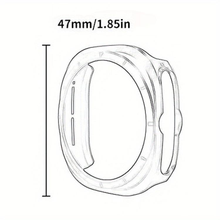 Dual-row Holes Silicone Watch Band with TPU Case
