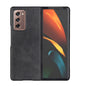 Two-color Cowhide Texture PU Shockproof Protective Case, For Samsung Galaxy Z Fold2 5G