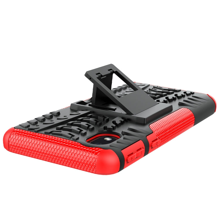 Tire Texture Shockproof TPU + PC Protective Case with Holder, For Samsung Galaxy A01 Core