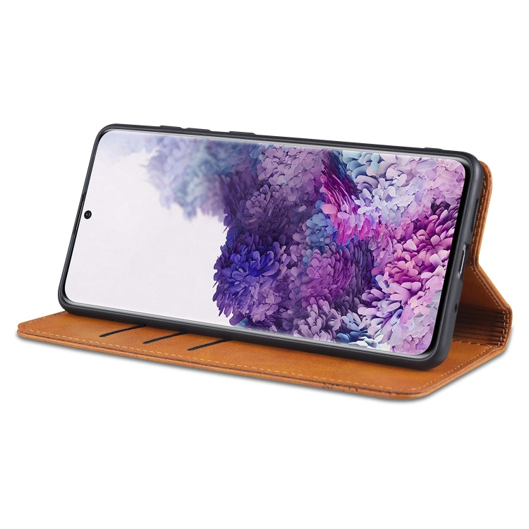 AZNS Magnetic Calf Texture Horizontal Flip Leather Case with Card Slots & Holder & Wallet, For Samsung Galaxy S20+