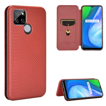 Carbon Fiber Texture Magnetic Horizontal Flip TPU + PC + PU Leather Case with Card Slot, For OPPO Realme V3, For Samsung Galaxy A42 5G, For Vivo Y20 / Y20i (Indian), For Xiaomi Poco X3 NFC, For Xiaomi Redmi K30 Ultra