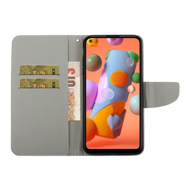 Coloured Drawing Pattern Horizontal Flip PU Leather Case with Holder & Card Slots & Wallet & Lanyard