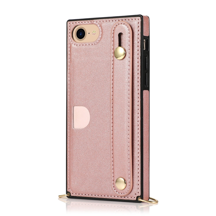 Wrist Strap PU+TPU Shockproof Protective Case with Crossbody Lanyard & Holder & Card Slot, For iPhone 6, For iPhone 7 / 8 / SE 2020, For iPhone 6 Plus, For iPhone 8 Plus / 7 Plus, For iPhone XS / X, For iPhone XR, For iPhone XS Max, For iPhone 11������...