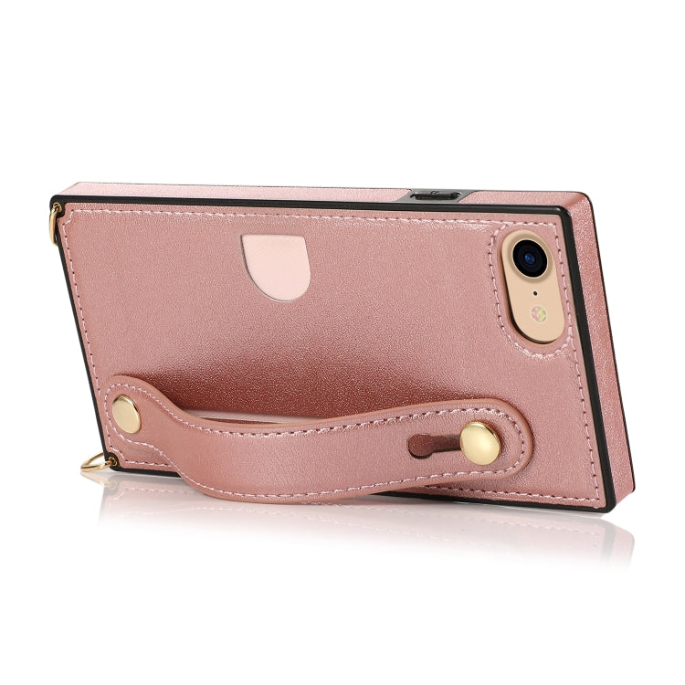 Wrist Strap PU+TPU Shockproof Protective Case with Crossbody Lanyard & Holder & Card Slot, For iPhone 6, For iPhone 7 / 8 / SE 2020, For iPhone 6 Plus, For iPhone 8 Plus / 7 Plus, For iPhone XS / X, For iPhone XR, For iPhone XS Max, For iPhone 11������...