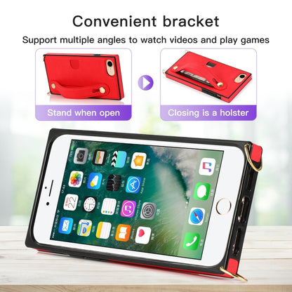 Wrist Strap PU+TPU Shockproof Protective Case with Crossbody Lanyard & Holder & Card Slot, For iPhone 6, For iPhone 7 / 8 / SE 2020, For iPhone 6 Plus, For iPhone 8 Plus / 7 Plus, For iPhone XS / X, For iPhone XR, For iPhone XS Max, For iPhone 11������...