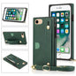 Wrist Strap PU+TPU Shockproof Protective Case with Crossbody Lanyard & Holder & Card Slot, For iPhone 6, For iPhone 7 / 8 / SE 2020, For iPhone 6 Plus, For iPhone 8 Plus / 7 Plus, For iPhone XS / X, For iPhone XR, For iPhone XS Max, For iPhone 11������...