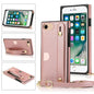 Wrist Strap PU+TPU Shockproof Protective Case with Crossbody Lanyard & Holder & Card Slot, For iPhone 6, For iPhone 7 / 8 / SE 2020, For iPhone 6 Plus, For iPhone 8 Plus / 7 Plus, For iPhone XS / X, For iPhone XR, For iPhone XS Max, For iPhone 11������...