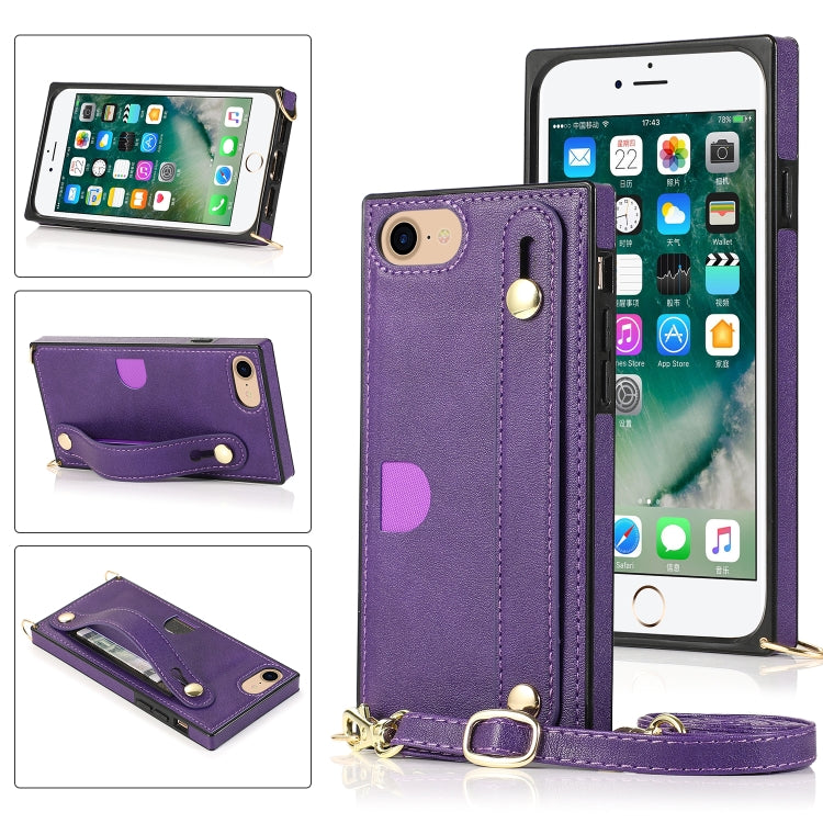 Wrist Strap PU+TPU Shockproof Protective Case with Crossbody Lanyard & Holder & Card Slot, For iPhone 6, For iPhone 7 / 8 / SE 2020, For iPhone 6 Plus, For iPhone 8 Plus / 7 Plus, For iPhone XS / X, For iPhone XR, For iPhone XS Max, For iPhone 11������...