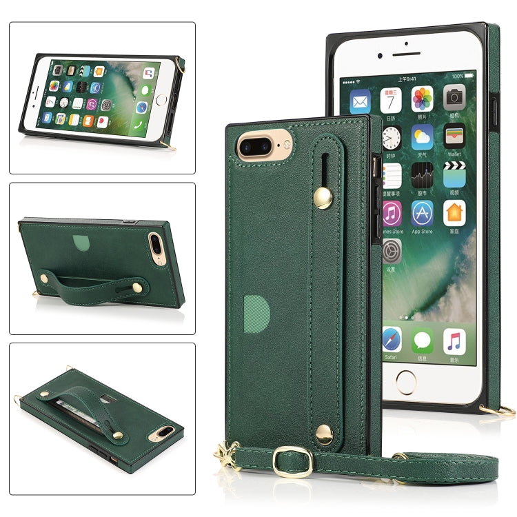 Wrist Strap PU+TPU Shockproof Protective Case with Crossbody Lanyard & Holder & Card Slot, For iPhone 6, For iPhone 7 / 8 / SE 2020, For iPhone 6 Plus, For iPhone 8 Plus / 7 Plus, For iPhone XS / X, For iPhone XR, For iPhone XS Max, For iPhone 11������...