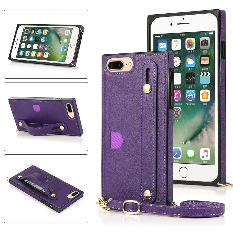 Wrist Strap PU+TPU Shockproof Protective Case with Crossbody Lanyard & Holder & Card Slot, For iPhone 6, For iPhone 7 / 8 / SE 2020, For iPhone 6 Plus, For iPhone 8 Plus / 7 Plus, For iPhone XS / X, For iPhone XR, For iPhone XS Max, For iPhone 11������...