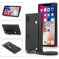 Wrist Strap PU+TPU Shockproof Protective Case with Crossbody Lanyard & Holder & Card Slot, For iPhone 6, For iPhone 7 / 8 / SE 2020, For iPhone 6 Plus, For iPhone 8 Plus / 7 Plus, For iPhone XS / X, For iPhone XR, For iPhone XS Max, For iPhone 11������...