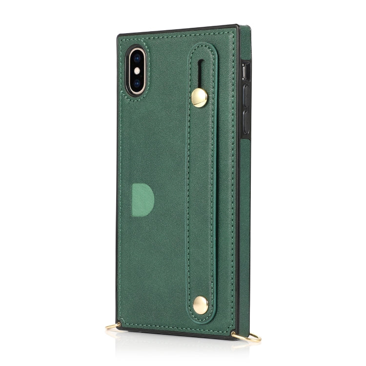 Wrist Strap PU+TPU Shockproof Protective Case with Crossbody Lanyard & Holder & Card Slot, For iPhone 6, For iPhone 7 / 8 / SE 2020, For iPhone 6 Plus, For iPhone 8 Plus / 7 Plus, For iPhone XS / X, For iPhone XR, For iPhone XS Max, For iPhone 11������...